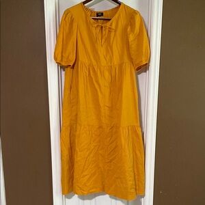 Able Mustard Puff Sleeve Dress
